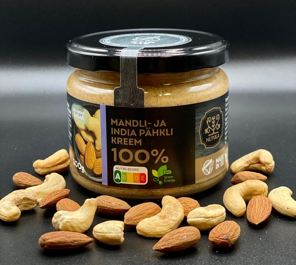 Mandli- ja India pähkli kreem – 100% pähklid